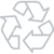 Icono de reciclaje en gris