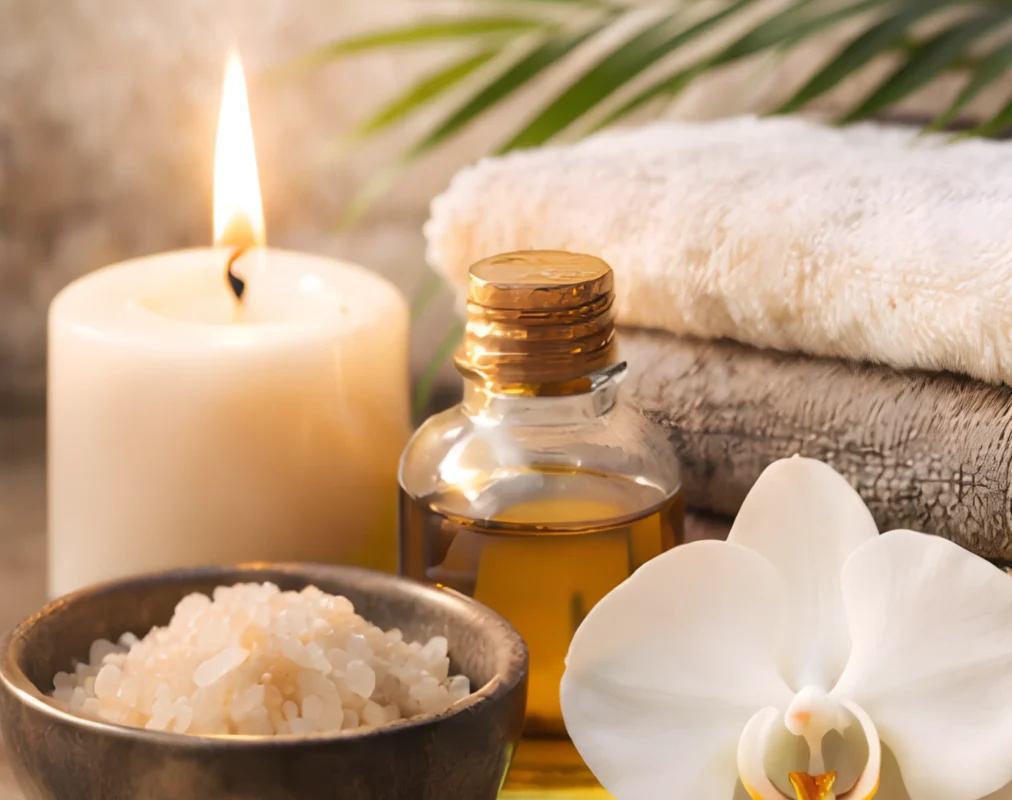 Set de spa: vela, aceite y sales