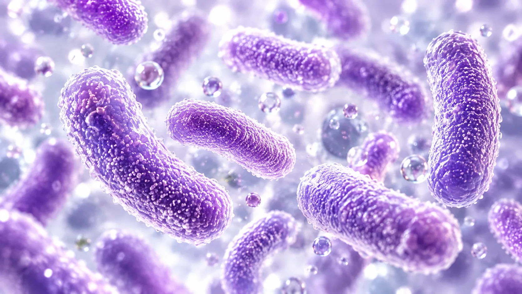 Ilustración de bacterias probióticas